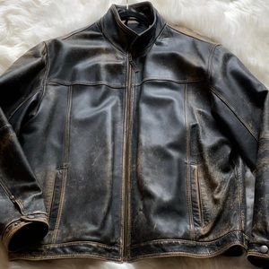 Tommy Bahama Leather Bomber Jacket